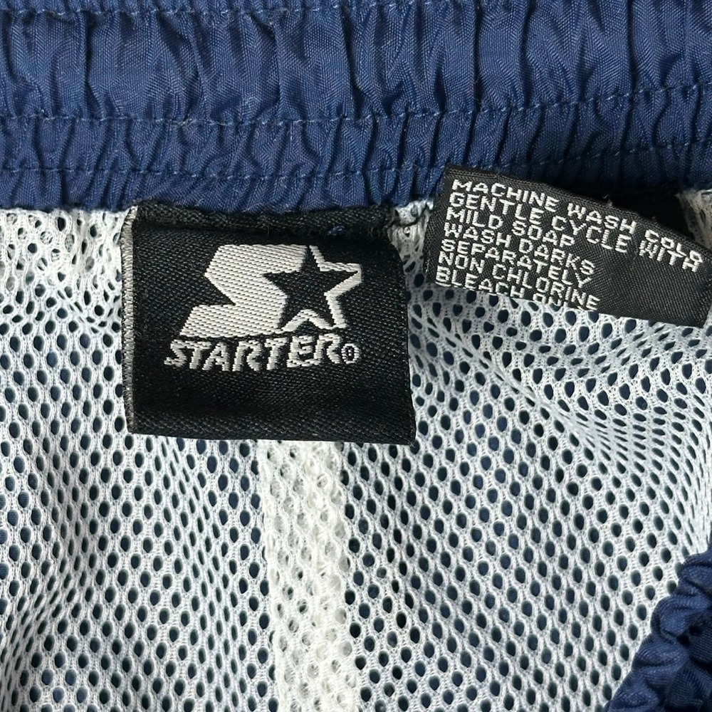 Starter Track Pants Mens L Navy Blue Windbreaker Vintage Zip Nylon Mesh VTG‎ Y2K - Picture 4 of 9